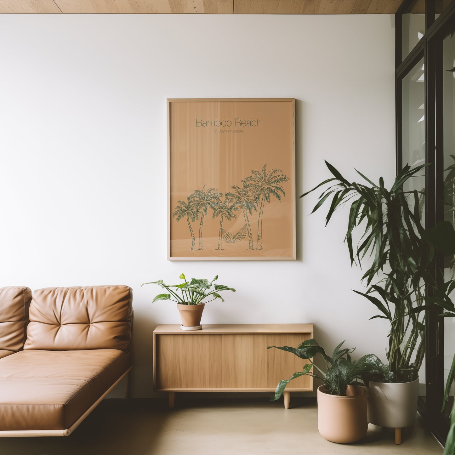 Bamboo Beach Premium Art Print